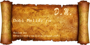 Dobi Melióra névjegykártya